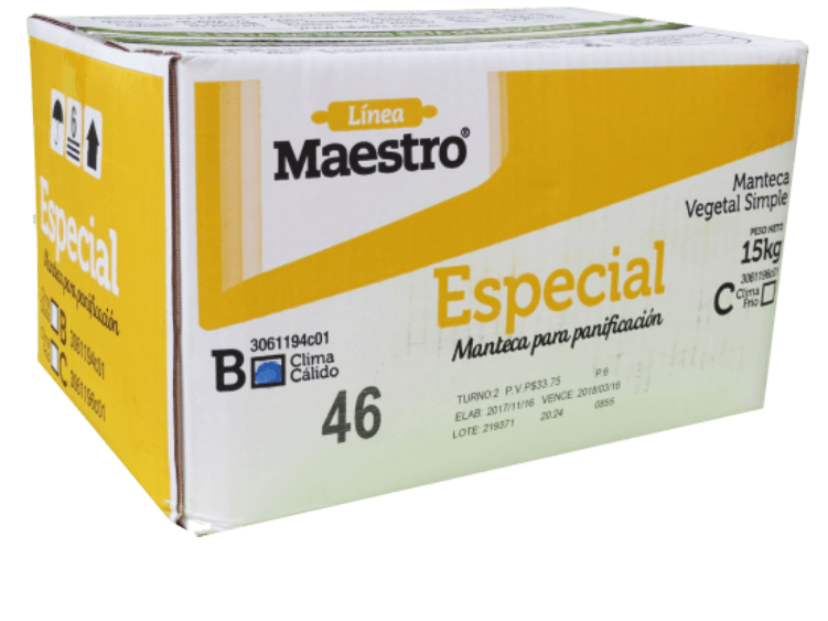 MANTECA LINEA MAESTRO DE 15 KG